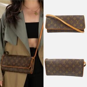 💎✨Authentic✨💎Louis Vuitton Monogram Pochette Twin GM Crossbody clutch bag